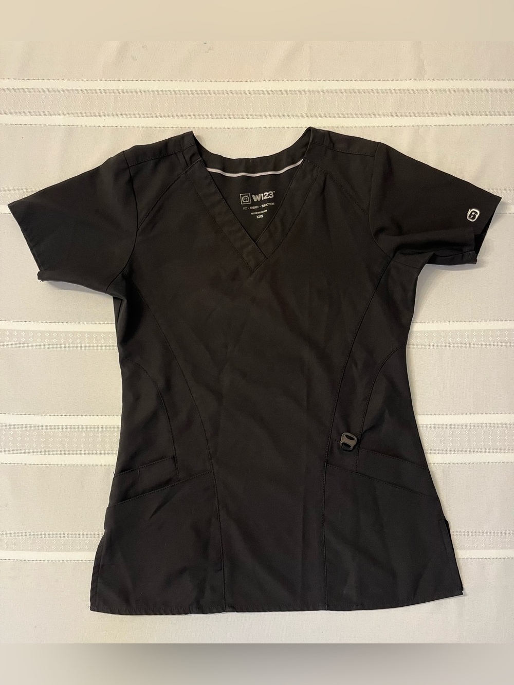 WonderWink Black V-Neck Women's Scrub Top